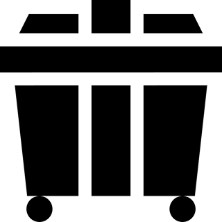 Black silhouette of a person jumping joyfully.