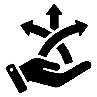Black silhouette of a cat sitting.