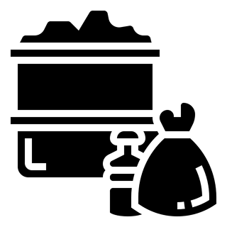 Black silhouette of a dancing person.